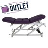 Three-section electric couch type chair with vertical rise, roll holder and facial plug - Purple color LAST UNIT!